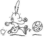 coloriage titeuf joue au foot